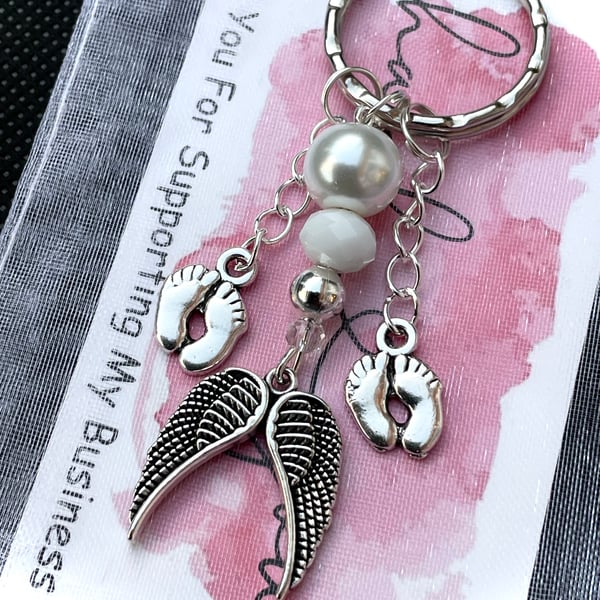 Miscarriage Baby Loss Infant Loss Memorial Keyring Keychain 