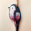 Long tailed tit, Handmade wooden bird decoration, bird lovers gift