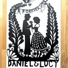 Large Bespoke Custom Personalised Handmade Forever Couple Wedding Papercut