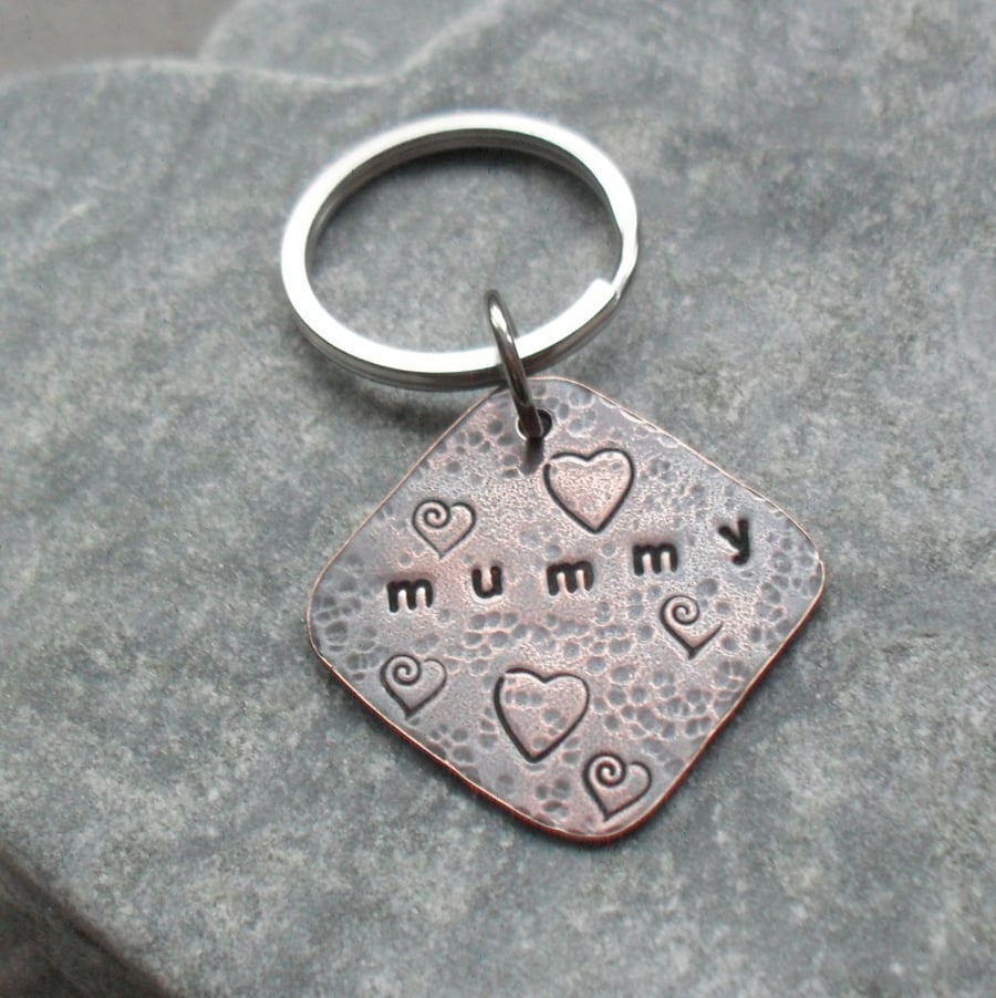 Mummy Copper Keyring Mothers Day