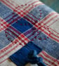 Fabric Book Sleeve with Back Pocket Handmade Small Protective Book Pouch  - Image 6