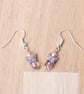 Butterfly earrings with pink beads - sweet dangle earrings - Image 5