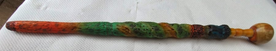 wand with pyrography 