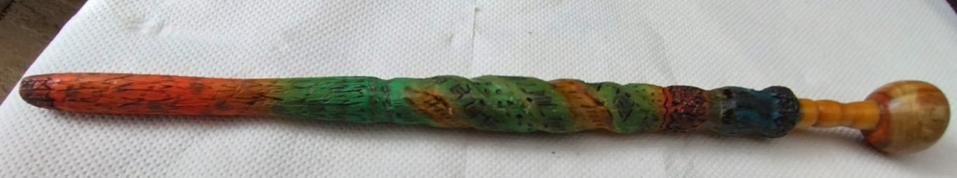 wand with pyrography 