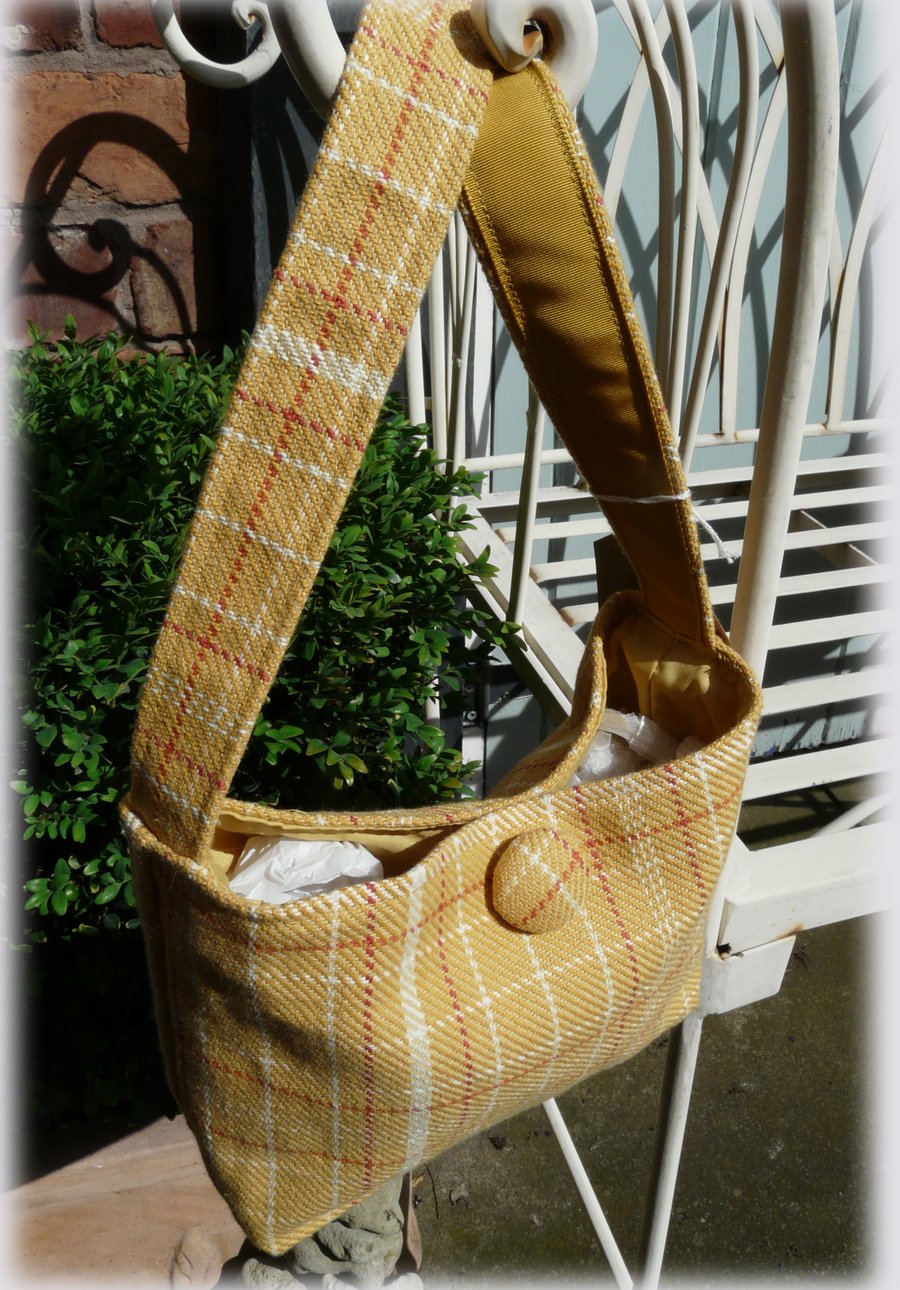 Handmade Lemon Tartan Handbag