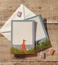 Fox and Badger Mini Writing Paper Set - Image 1