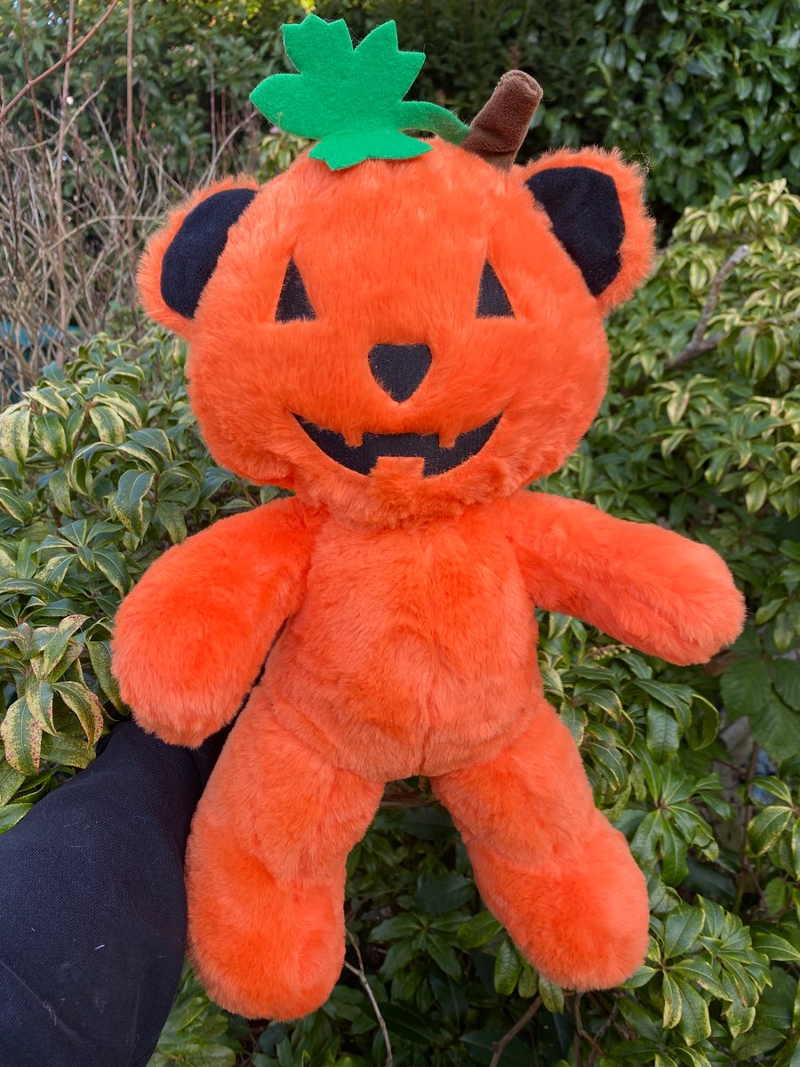 4lb Weighted Pumpkin Bear Plush Toy