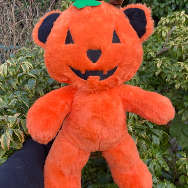4lb Weighted Pumpkin Bear Plush Toy