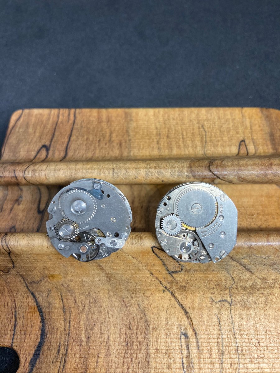 Steampunk watch movement cufflinks