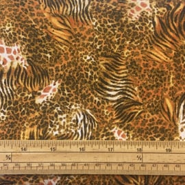 Fat Quarter Out Of Africa Wild Animal Stripes 100% Cotton Fabric