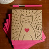 Love Cat greetings card