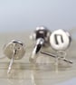 Silver Rune Studs Rustic Nugget Earrings on Posts Choose your Viking Rune - Image 6