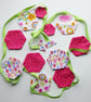 BUNTING – POLKA DOT PINK & FLORAL WITH A LIME RIBBON - Image 3