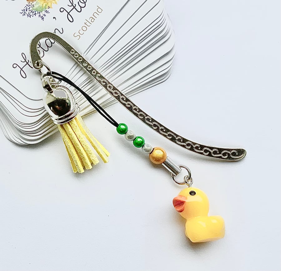 Rubber Duck Bookmark. Metal Bookmark. Ducks. Reading Gift. Nature. Duckling.