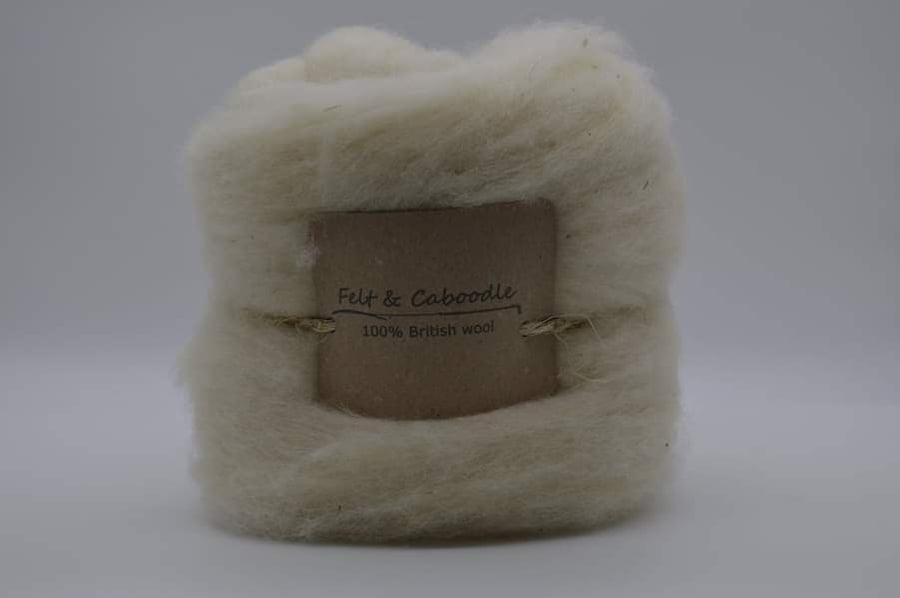 core wool- Pure British topped fleece 250g