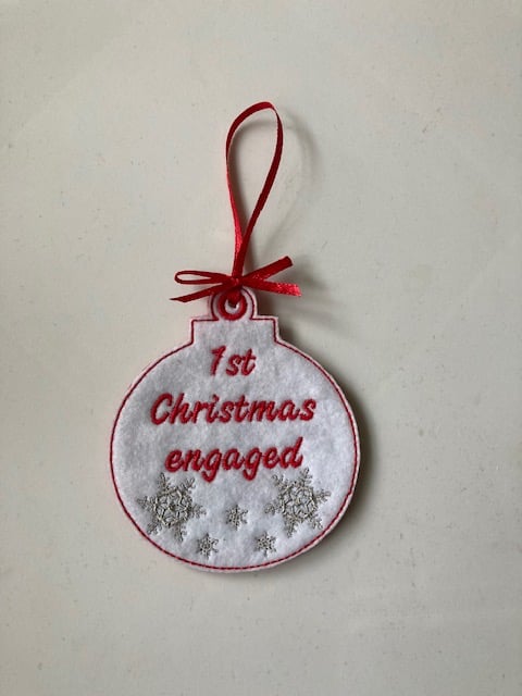 915  1st Christmas engaged Christmas tree hanger
