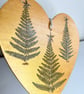 Pressed Fern Hand Painted Wooden Christmas Heart Hanging Decoration - Image 5
