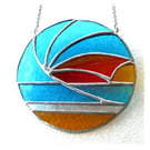 Sunset Waves Suncatcher Stained Glass 020 Handmade Art Gift
