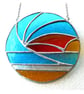Sunset Waves Suncatcher Stained Glass 020 Handmade Art Gift