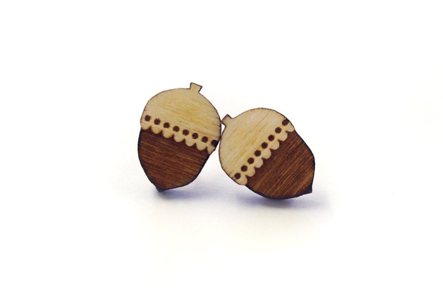 Autumn Acorn Stud Earrings