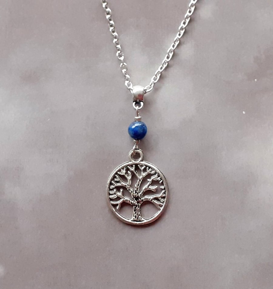 Lapis Lazuli Tree of Life Necklace