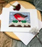 Robin On The Christmas Pudding  - Christmas Card. - Image 3