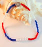 Sparkly Red, White & Blue Coronation Bracelet - Free UK Delivery - Image 7