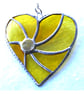 Yellow Swirl Heart Stained Glass Suncatcher 137 - Image 4