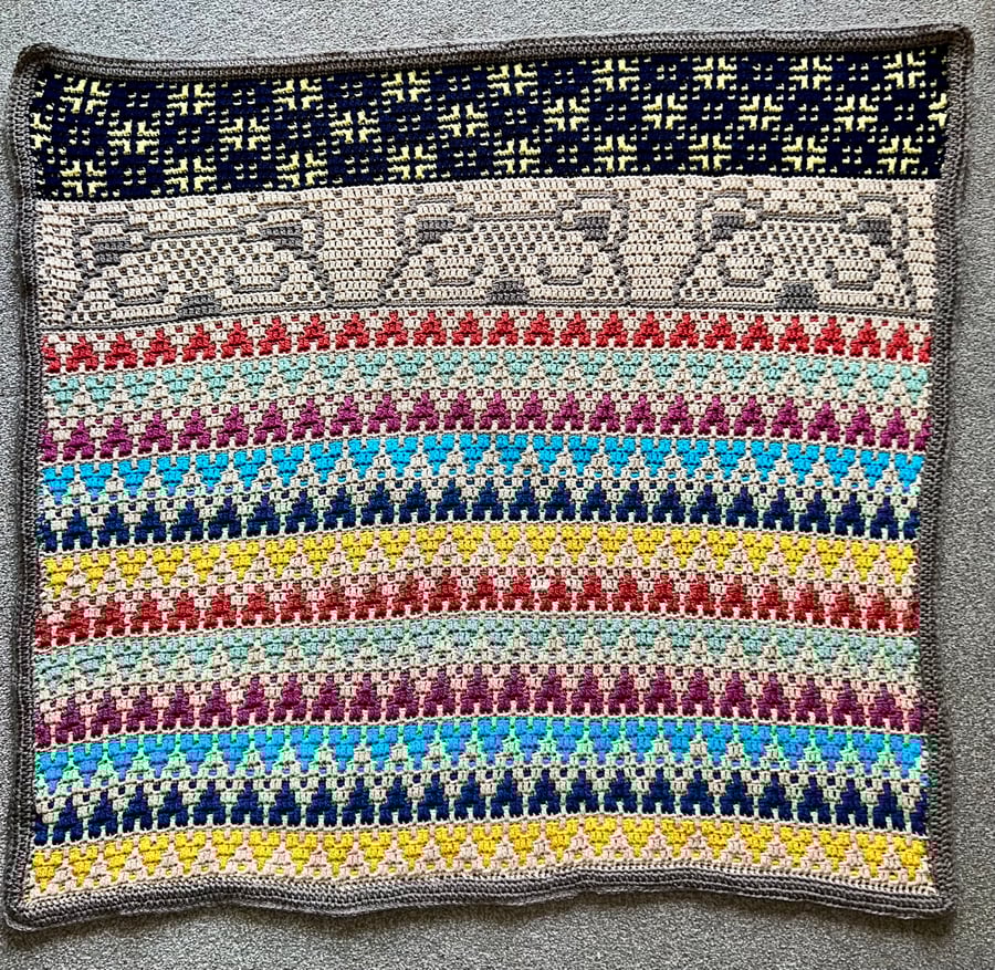 Sleep Tight Little Bear crochet blanket