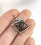 Silver pendant with round rutilated quartz - Image 5