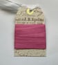 VINTAGE -STYLE ribbon . 4 yds. ( silky, seam binding ). ' Carnation'.Pink - Image 2