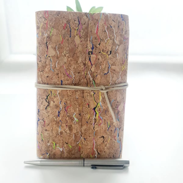 Rainbow Fleck Cork Notebook Journal