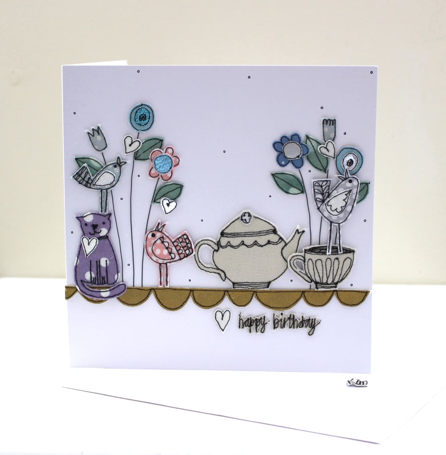 Special Order for Tillycat01 - Happy Birthday Square Card