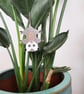 Hanging opossum plant decoration, crazy plant lady gift, cute animal decor. - Image 1