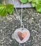 Handmade Sterling Silver 925 & Copper Heart Pendant Necklace - Unique Jewellery - Image 4