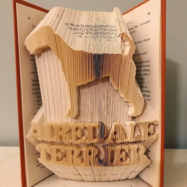 Airedale Terrier COMBI Book Folding Pattern - EMAILED PDF PATTERN