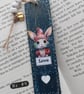 Love Christmas Rabbit Bookmark