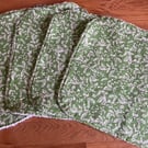 Green Leaf Reusable Kitchen Towels - Cotton and Bamboo Towelling, Set of 5