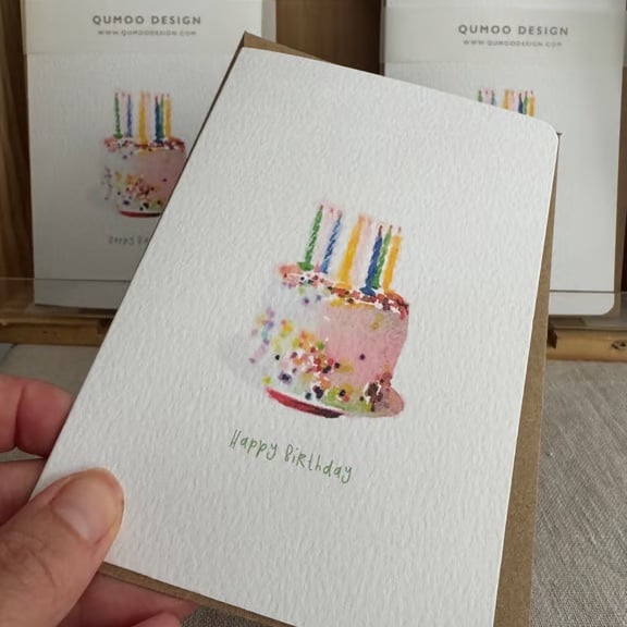  Birthday Cake Card (QM 303)
