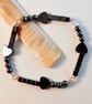 Hematite Heart Bracelet With Swarovski Crystals - Handmade In Devon - Image 5