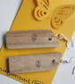 Art Deco style painted wooden earrings - Image 3