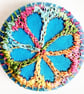 Buttons 1 inch button Hand Dyed Silks and Cottons Free Machine Embroidery Button