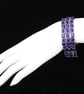 Purple Beaded Cuff Bracelet - Image 2