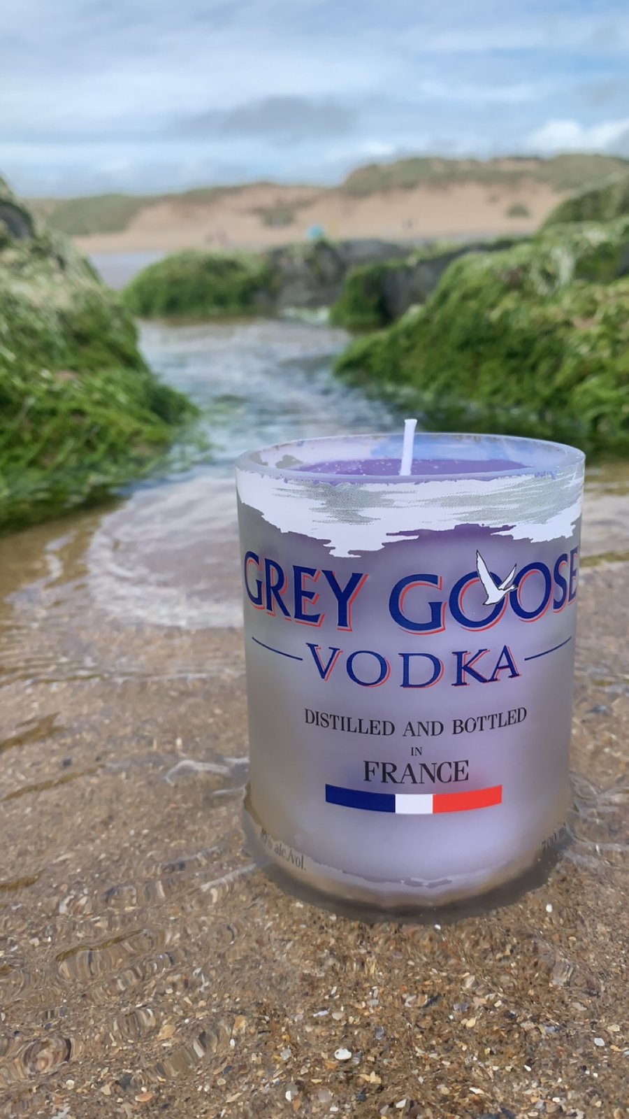 GreyGoose bottle candle 