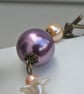 Purple Fizz Pearl, Filigree & Glass Bead Bracelet - Image 2