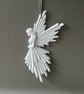 White Christmas Angel Ornament - Hanging Tree Decoration - Pair - Image 4