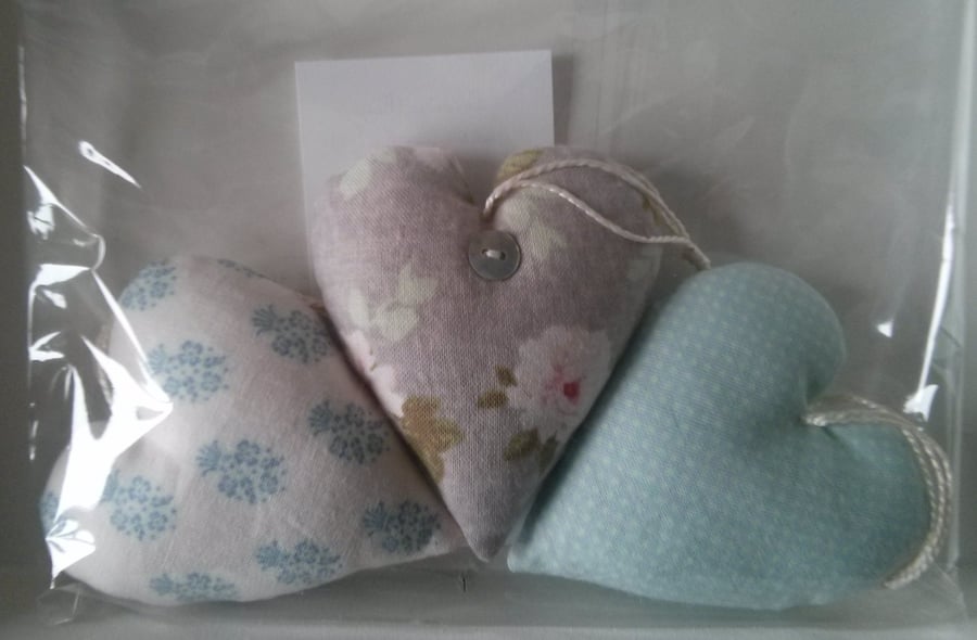Set of Lavender Hearts
