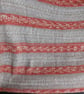 Hand Knitted Baby Blanket Fair Isle Pram Shawl in Salmon Pink, Beige and Cream - Image 2