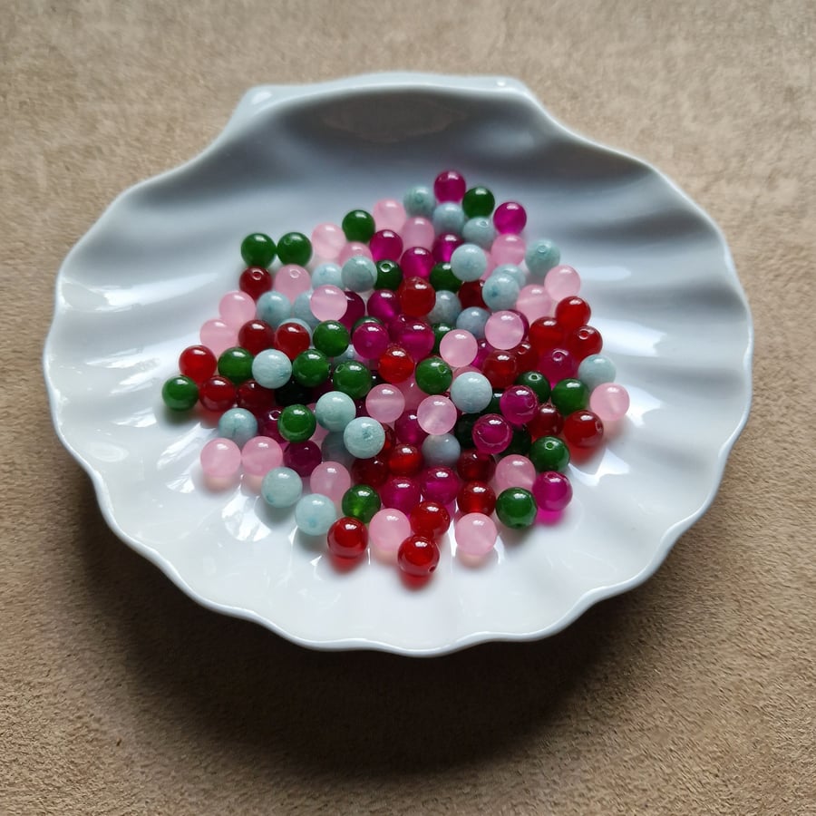 Jade beads mashan mixed colours