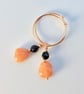 Sunstone, Onyx & Rose Vermeil Hoop Earrings, Birthday, Anniversary, Gift For Her - Image 6